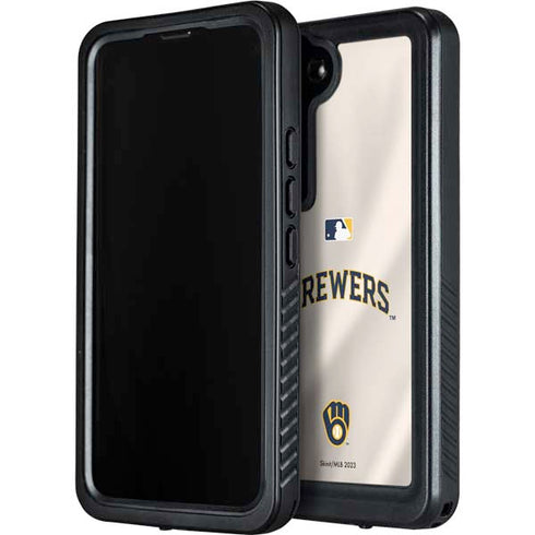 MLB Milwaukee Brewers Home Jersey Galaxy S23 Plus Waterproof Case