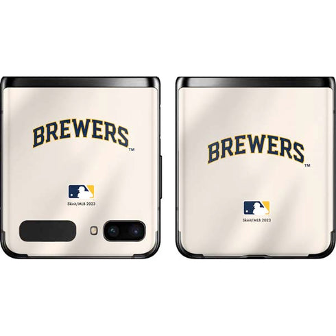 MLB Milwaukee Brewers Home Jersey Galaxy Z Flip Skin