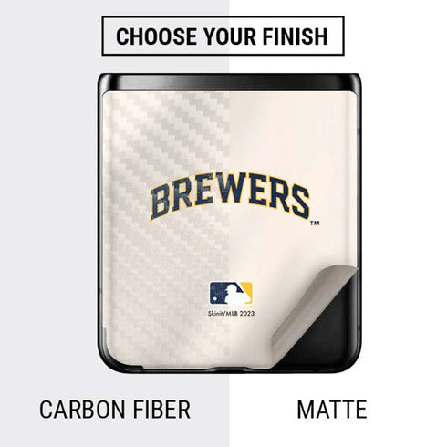 MLB Milwaukee Brewers Home Jersey Galaxy Z Flip Skin