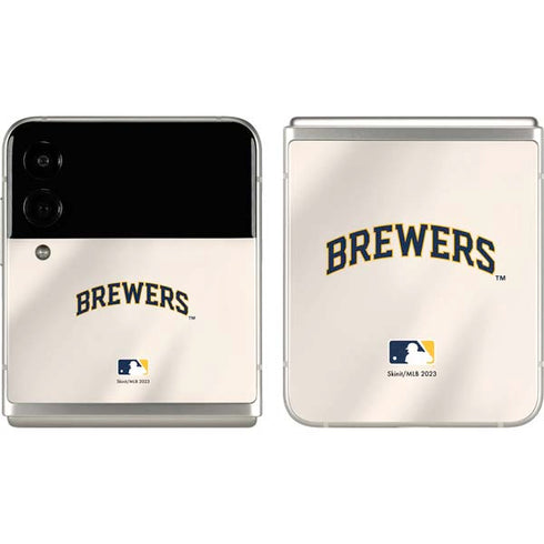 MLB Milwaukee Brewers Home Jersey Galaxy Z Flip3 5G Skin