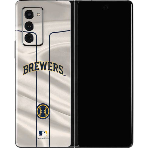 MLB Milwaukee Brewers Home Jersey Galaxy Z Fold2 5G Skin