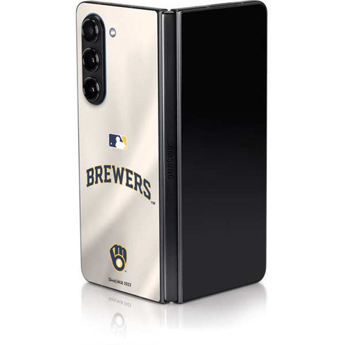 MLB Milwaukee Brewers Home Jersey Galaxy Z Fold5 5G Skin