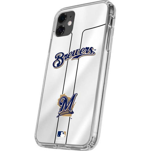 MLB Milwaukee Brewers Home Jersey iPhone 11 Clear Case