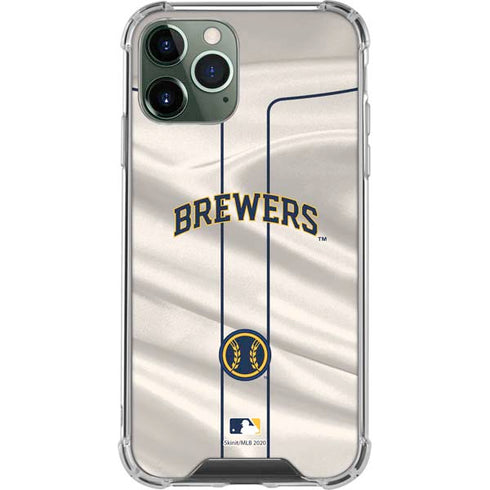 MLB Milwaukee Brewers Home Jersey iPhone 11 Pro Max Clear Case