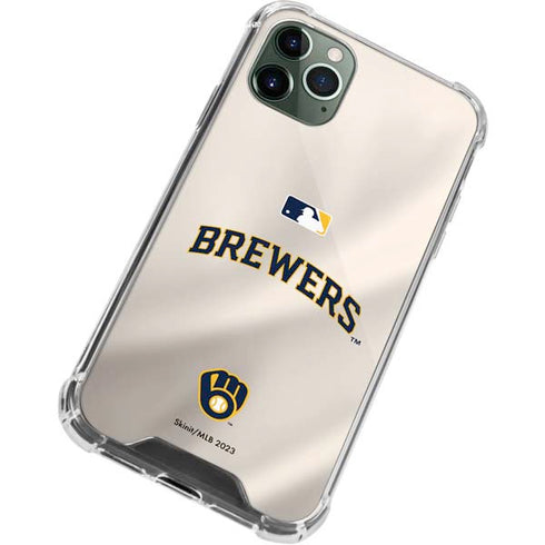 MLB Milwaukee Brewers Home Jersey iPhone 12 Pro Clear Case