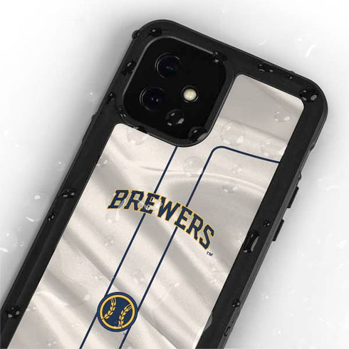 MLB Milwaukee Brewers Home Jersey iPhone 12 Waterproof Case