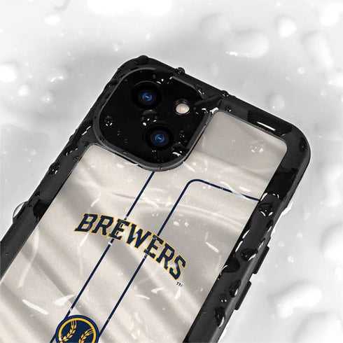 MLB Milwaukee Brewers Home Jersey iPhone 13 Mini Waterproof Case