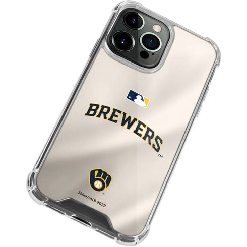 MLB Milwaukee Brewers Home Jersey iPhone 13 Pro Clear Case