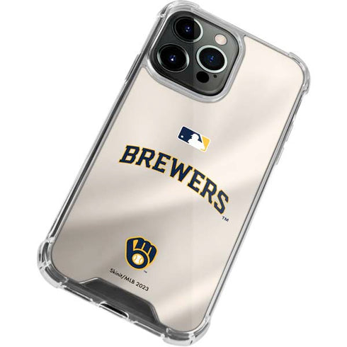 MLB Milwaukee Brewers Home Jersey iPhone 13 Pro Max Clear Case