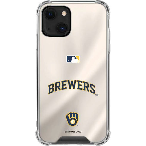 MLB Milwaukee Brewers Home Jersey iPhone 14 Clear Case