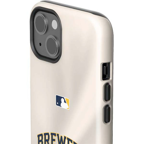 MLB Milwaukee Brewers Home Jersey iPhone 15 Impact Case
