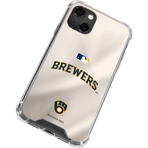 MLB Milwaukee Brewers Home Jersey iPhone 14 Plus Clear Case