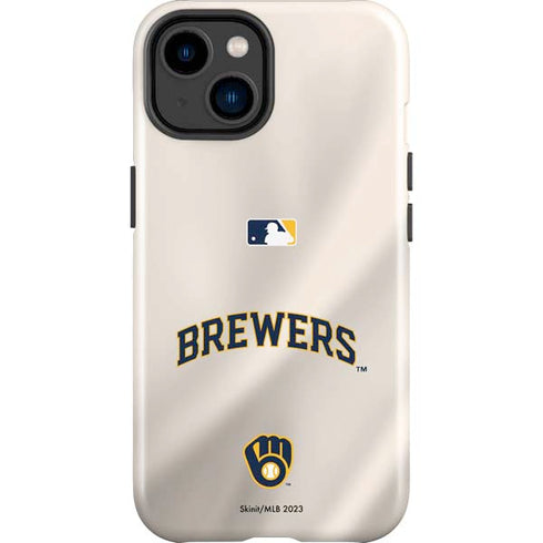 MLB Milwaukee Brewers Home Jersey iPhone 15 Plus Impact Case