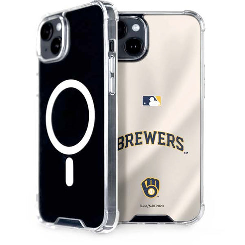 MLB Milwaukee Brewers Home Jersey iPhone 15 Plus MagSafe Case