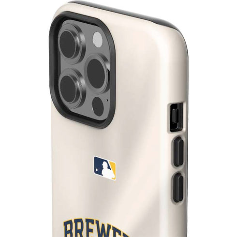 MLB Milwaukee Brewers Home Jersey iPhone 15 Pro Impact Case