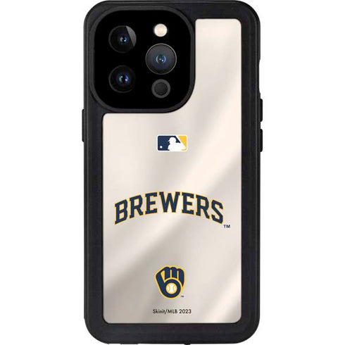 MLB Milwaukee Brewers Home Jersey iPhone 14 Pro Waterproof Case