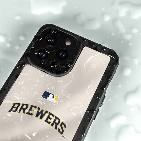 MLB Milwaukee Brewers Home Jersey iPhone 14 Pro Waterproof Case