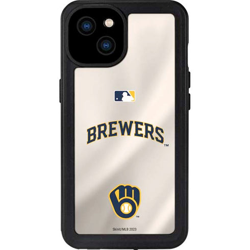 MLB Milwaukee Brewers Home Jersey iPhone 15 Plus Waterproof Case