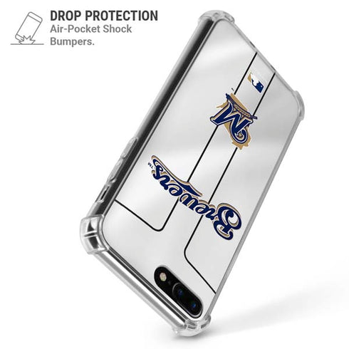 MLB Milwaukee Brewers Home Jersey iPhone 7/8 Plus Clear Case