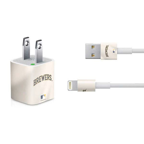 MLB Milwaukee Brewers Home Jersey iPhone Charger (5W USB) Skin