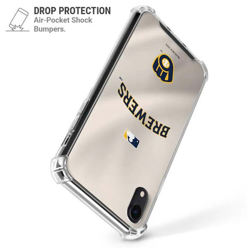 MLB Milwaukee Brewers Home Jersey iPhone XR Clear Case