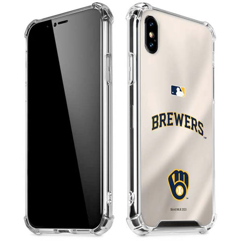 MLB Milwaukee Brewers Home Jersey iPhone XS Max Clear Case