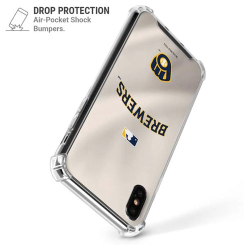 MLB Milwaukee Brewers Home Jersey iPhone XS Max Clear Case