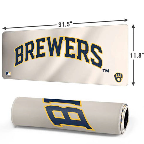MLB Milwaukee Brewers Home Jersey Gaming Mouse Pad
