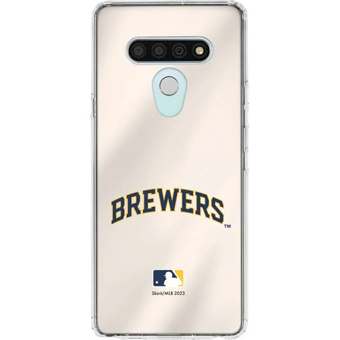 MLB Milwaukee Brewers Home Jersey LG Stylo 6 Clear Case