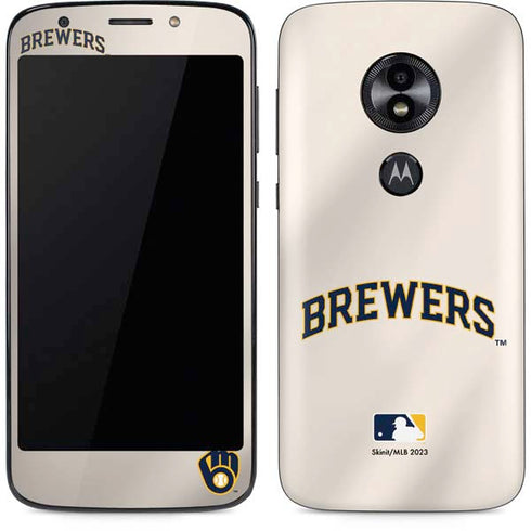 MLB Milwaukee Brewers Home Jersey Moto E5 Play Skin