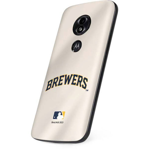 MLB Milwaukee Brewers Home Jersey Moto E5 Play Skin