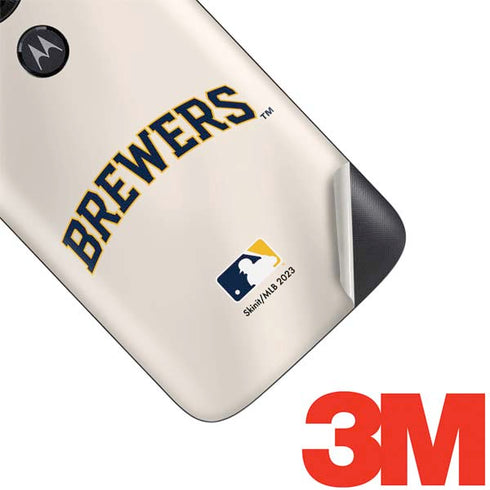 MLB Milwaukee Brewers Home Jersey Moto E5 Play Skin