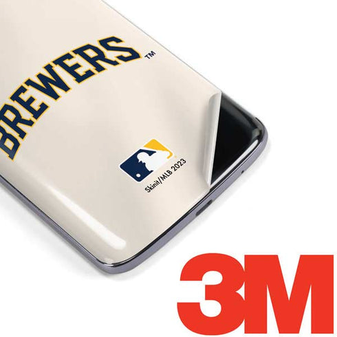 MLB Milwaukee Brewers Home Jersey Moto E5 Plus Skin