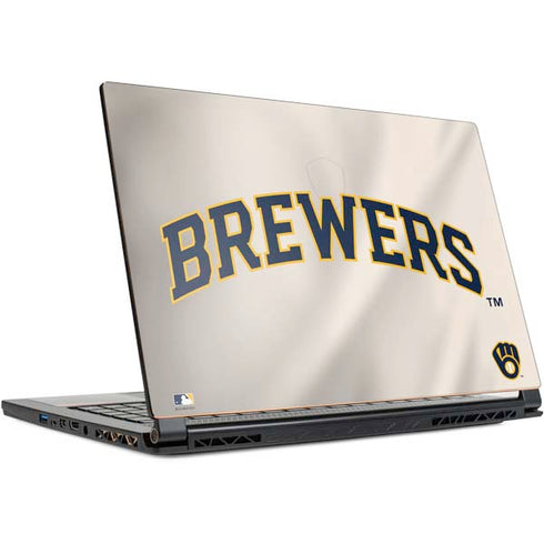 MLB Milwaukee Brewers Home Jersey MSI GS65 Stealth Laptop Skin