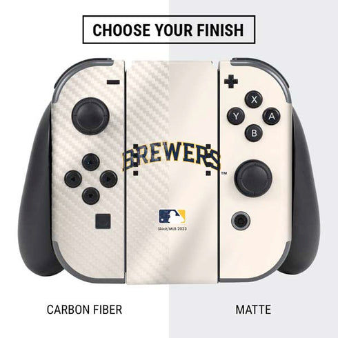 MLB Milwaukee Brewers Home Jersey Nintendo Switch Bundle Skin
