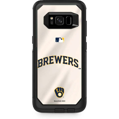 MLB Milwaukee Brewers Home Jersey Otterbox Commuter Galaxy Skin
