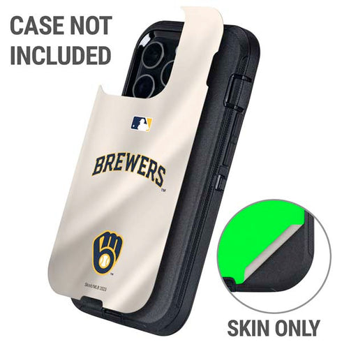 MLB Milwaukee Brewers Home Jersey Otterbox Defender iPhone Skin