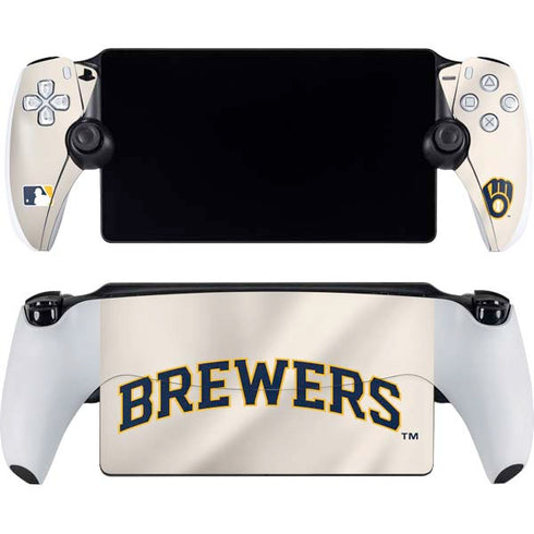 MLB Milwaukee Brewers Home Jersey PlayStation Portal Remote Player Skin