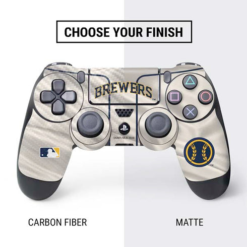 MLB Milwaukee Brewers Home Jersey PS4 Controller Skin