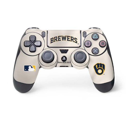 MLB Milwaukee Brewers Home Jersey PS4 Controller Skin