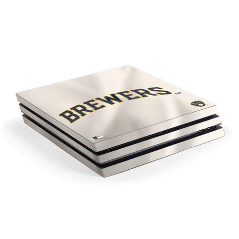MLB Milwaukee Brewers Home Jersey PS4 Pro Console Skin
