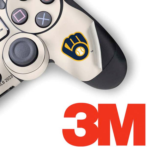 MLB Milwaukee Brewers Home Jersey PS4 Pro/Slim Controller Skin