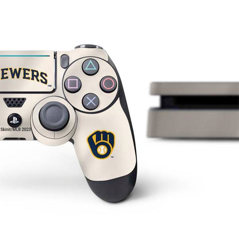 MLB Milwaukee Brewers Home Jersey PS4 Slim Bundle Skin