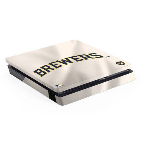 MLB Milwaukee Brewers Home Jersey PS4 Slim Skin