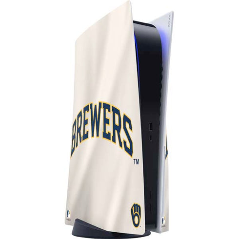 MLB Milwaukee Brewers Home Jersey PS5 Console Skin