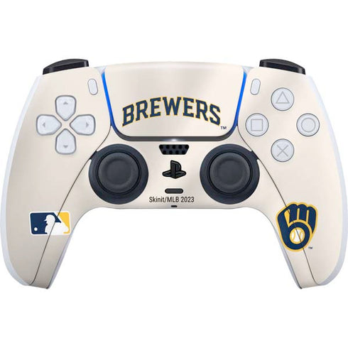 MLB Milwaukee Brewers Home Jersey PS5 Controller Skin