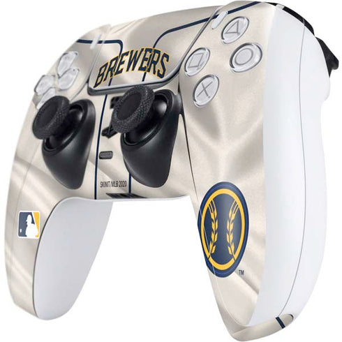 MLB Milwaukee Brewers Home Jersey PS5 Controller Skin