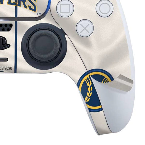 MLB Milwaukee Brewers Home Jersey PS5 Controller Skin