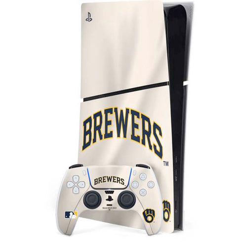 MLB Milwaukee Brewers Home Jersey PS5 Slim Digital Edition Bundle Skin