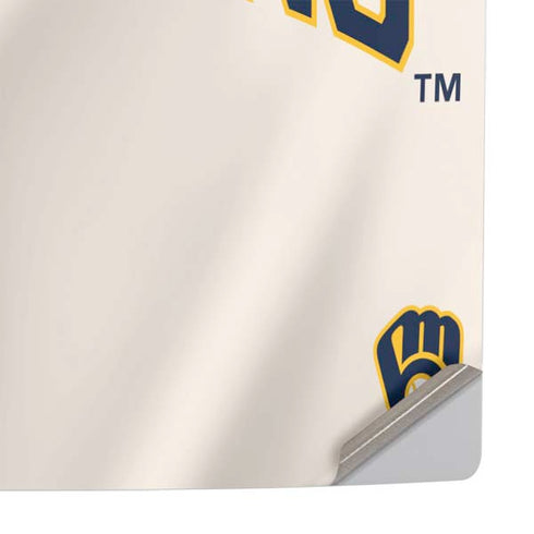 MLB Milwaukee Brewers Home Jersey PS5 Slim Digital Edition Console Skin